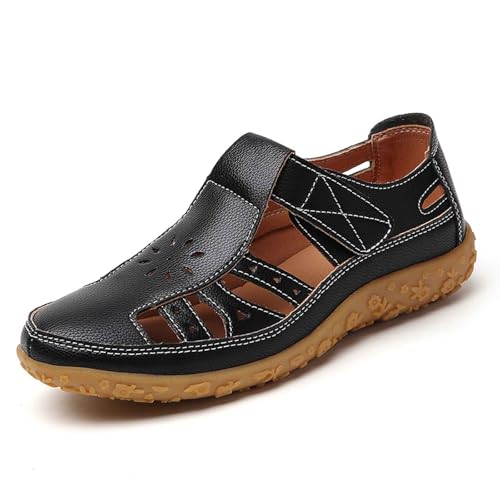 SUPTTING Damen Hohl Freizeitschuhe Runde Zehenbereich Flache Schuhe Rutschfeste Gummisohle Bequem Leicht Atmungsaktiv Weich Sommerschuhe Mokassins Loafers Halbschuhe für Frauen Büro Freizeit von SUPTTING