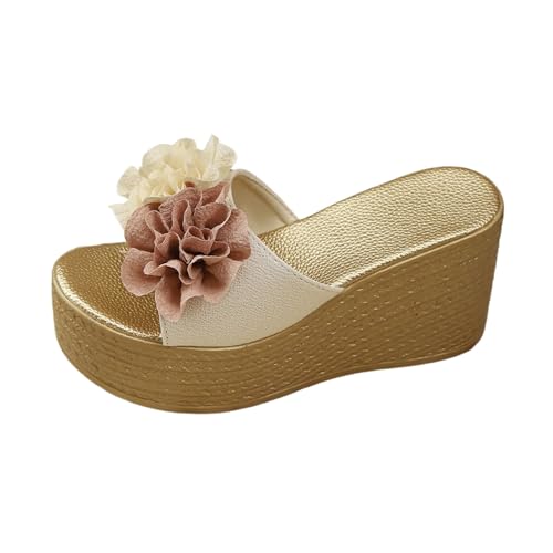 SUPTTING Damen Keilsandale Erhöht Bequem, Plateauschuh Offene Zehenpartie Keilabsatz, Pantolette Boho Elegant Blumenapplikation Strukturierte Sohle Wedges Sommer für Urlaub SUPTTING Damen Keilsandale Erhöht Bequem, Plateauschuh Offene Zehenpartie Keilabsatz, Pantolette Boho Elegant Blumenapplikation Strukturierte Sohle Wedges Sommer für Urlaub von SUPTTING