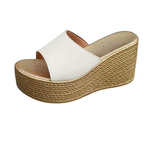 SUPTTING Damen Keilsandale Glitzernd Bequem Plateau-Pantolette Keilabsatz Rutschfeste Sohle Sommerschuh Lässig Schick Breiter Riemen Offene Form Wedges Sommer für Strandparty SUPTTING Damen Keilsandale Glitzernd Bequem Plateau-Pantolette Keilabsatz Rutschfeste Sohle Sommerschuh Lässig Schick Breiter Riemen Offene Form Wedges Sommer für Strandparty von SUPTTING