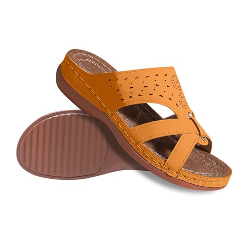 SUPTTING Damen Keilsandalette Plateausandale Hoher Keilabsatz Plateau Wedges Boho Lässig, Bequem Stilvoll, Sommerschuh Perforiertes Muster Pantolette für Gartenparty Stadtbummel SUPTTING Damen Keilsandalette Plateausandale Hoher Keilabsatz Plateau Wedges Boho Lässig, Bequem Stilvoll, Sommerschuh Perforiertes Muster Pantolette für Gartenparty Stadtbummel von SUPTTING