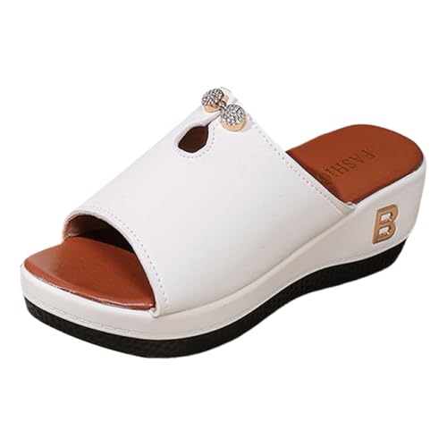 SUPTTING Damen Pantolette Elegant Bequem Sandale Flacher Absatz Offene Form Slipper Schick Minimalistisch Zierschnalle Breiter Riemen Hausschuh Sommer für Stadtbummel SUPTTING Damen Pantolette Elegant Bequem Sandale Flacher Absatz Offene Form Slipper Schick Minimalistisch Zierschnalle Breiter Riemen Hausschuh Sommer für Stadtbummel von SUPTTING
