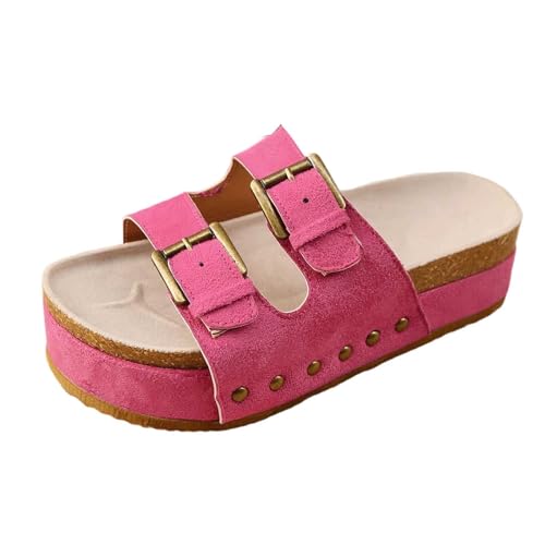SUPTTING Damen Plateausandale Bequem Modisch, Plateausohle Gekreuzte Riemen Pantolette, Lässig Urban Denim-Stoff Slipper, Kork-Sohle Sommerschuh für den Freizeitpark SUPTTING Damen Plateausandale Bequem Modisch, Plateausohle Gekreuzte Riemen Pantolette, Lässig Urban Denim-Stoff Slipper, Kork-Sohle Sommerschuh für den Freizeitpark von SUPTTING