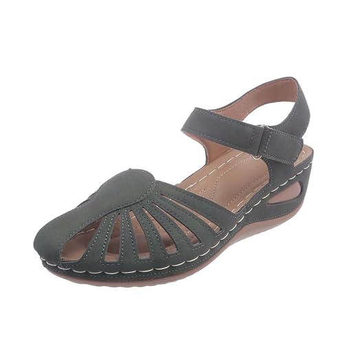 SUPTTING Damen Sandalen Geschlossene Zehen Ausgeschnittene Streifen Flache Freizeitschuhe Schlupfschuhe Weiche Sohle Strandschuhe Leichte Laufsohle Sommersandalen Schuhe Fußbett Sandale SUPTTING Damen Sandalen Geschlossene Zehen Ausgeschnittene Streifen Flache Freizeitschuhe Schlupfschuhe Weiche Sohle Strandschuhe Leichte Laufsohle Sommersandalen Schuhe Fußbett Sandale von SUPTTING