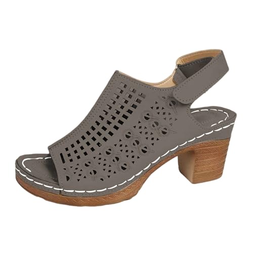 SUPTTING Damen Sandalen Hohl Verstellbarer Fersenriemen Blockabsatz Peeptoe Schuhe Leicht Bequem Freizeitsandalen Weich Sommerschuhe Hochzeitsschuhe für Frauen Strand Freizeit Hochzeit SUPTTING Damen Sandalen Hohl Verstellbarer Fersenriemen Blockabsatz Peeptoe Schuhe Leicht Bequem Freizeitsandalen Weich Sommerschuhe Hochzeitsschuhe für Frauen Strand Freizeit Hochzeit von SUPTTING