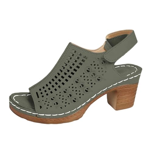 SUPTTING Damen Sandalen Hohl Verstellbarer Fersenriemen Blockabsatz Peeptoe Schuhe Leicht Bequem Freizeitsandalen Weich Sommerschuhe Hochzeitsschuhe für Frauen Strand Freizeit Hochzeit SUPTTING Damen Sandalen Hohl Verstellbarer Fersenriemen Blockabsatz Peeptoe Schuhe Leicht Bequem Freizeitsandalen Weich Sommerschuhe Hochzeitsschuhe für Frauen Strand Freizeit Hochzeit von SUPTTING