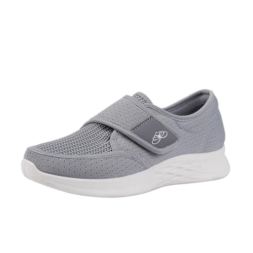 SUPTTING Damen Slipper aus Atmungsaktivem NetzBequeme Freizeitschuhe mit Verstellbarem Riemen Leichte Walkingschuhe mit Weicher Polsterung Flache Sommerschuhe, Spazieren Komfortable Sneaker von SUPTTING