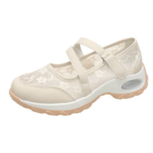SUPTTING Damen Sneaker Spitze Mesh Luftkissen Sohle rutschfeste Laufsohle Freizeitschuhe Sportschuhe Walkingschuhe Leichte Turnschuhe Outdoor Schuhe Wanderschuhe Schuhe Laufschuhe von SUPTTING