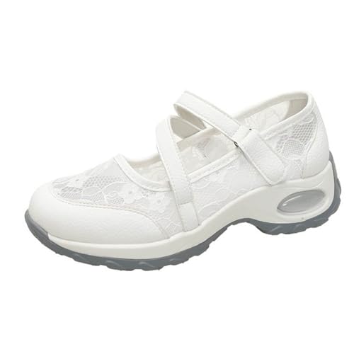 SUPTTING Damen Sneaker Spitze Mesh Luftkissen Sohle rutschfeste Laufsohle Freizeitschuhe Sportschuhe Walkingschuhe Leichte Turnschuhe Outdoor Schuhe Wanderschuhe Schuhe Laufschuhe von SUPTTING