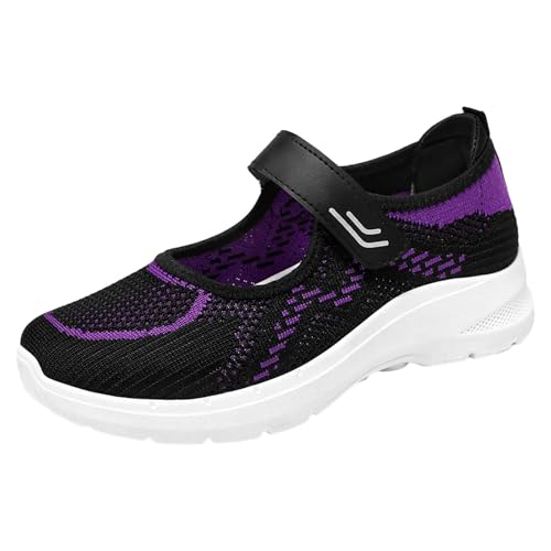 SUPTTING Damen Sportschuhe Netzstoff Mary Jane Leichtgewicht rutschfeste Sohle Freizeitschuhe Walkingschuhe Laufschuhe Fitnessschuhe Gehschuhe Schuhe Outdoor Schuhe Sommer Mesh Sneaker von SUPTTING