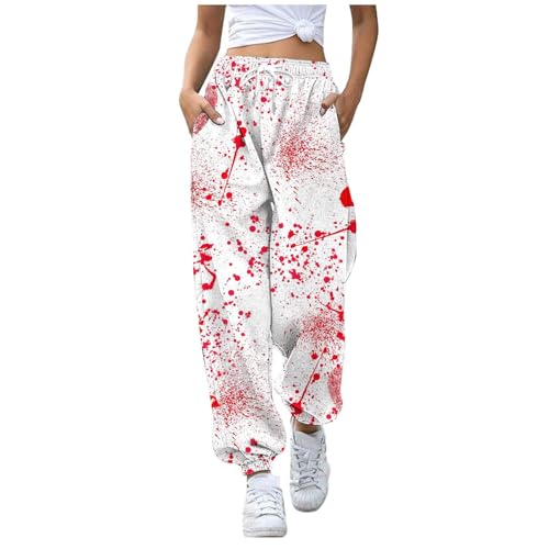 SUPTTING Halloween Blut Kostüm Damen Problem Gelöst Hässliche Blutiges Hosen Die Verkleidung Schaurig Kostüm Angst Blutspritzer von SUPTTING