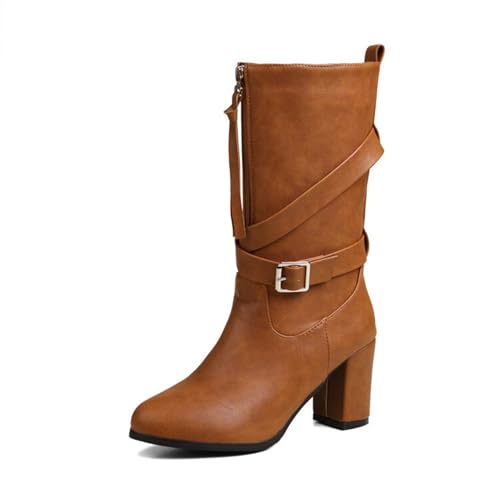 SUPTTING Herbst Damen Stiefelette Elegant Modisch Schuh Blockabsatz Reißverschluss Ankle Boot Modern Schick Spitze Zehenkappe Schnallen-Detail Absatzstiefel für Ausgehen SUPTTING Herbst Damen Stiefelette Elegant Modisch Schuh Blockabsatz Reißverschluss Ankle Boot Modern Schick Spitze Zehenkappe Schnallen-Detail Absatzstiefel für Ausgehen von SUPTTING