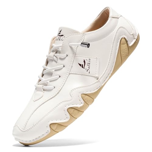 SUPTTING Herren Freizeitschuhe Sadkin Marke Wellenmuster Sohle Schnürsenkel Naht Wildleder Kunstleder Material Fahrschuhe Mokassins Loafers Alltagsschuhe Gehschuhe Schuhe Schuhe von SUPTTING