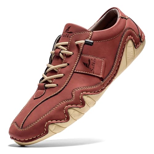 SUPTTING Herren Freizeitschuhe Sadkin Marke Wellenmuster Sohle Schnürsenkel Naht Wildleder Kunstleder Material Fahrschuhe Mokassins Loafers Alltagsschuhe Gehschuhe Schuhe Schuhe von SUPTTING