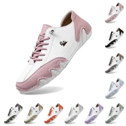 SUPTTING Herren Freizeitschuhe Zweifarbig Schnürschuhe Wellensohle Sportschuhe Laufschuhe Leicht Bequem Atmungsaktiv Strapazierfähig Alltag Freizeit Sport Weiß Blau Grün Orange Lila Rosa Grau von SUPTTING