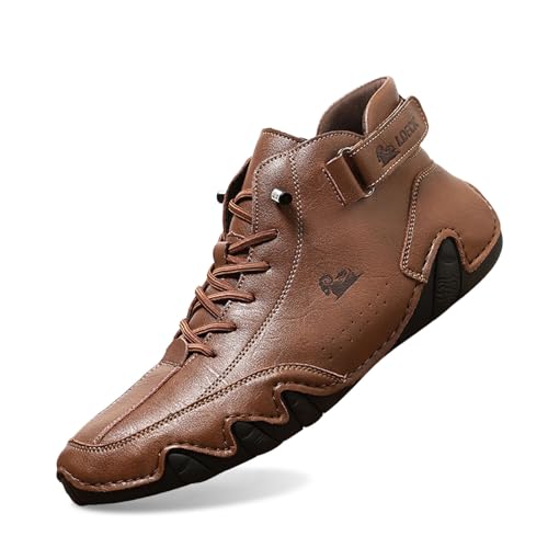 SUPTTING Herren Leder Sneaker High Top Freizeitschuhe Schnürschuhe rutschfeste Sohle Lederschuhe Atmungsaktiv Straßenschuhe Outdoor Halbschuhe Bequeme Trekkingschuhe Alltagsschuhe SUPTTING Herren Leder Sneaker High Top Freizeitschuhe Schnürschuhe rutschfeste Sohle Lederschuhe Atmungsaktiv Straßenschuhe Outdoor Halbschuhe Bequeme Trekkingschuhe Alltagsschuhe von SUPTTING