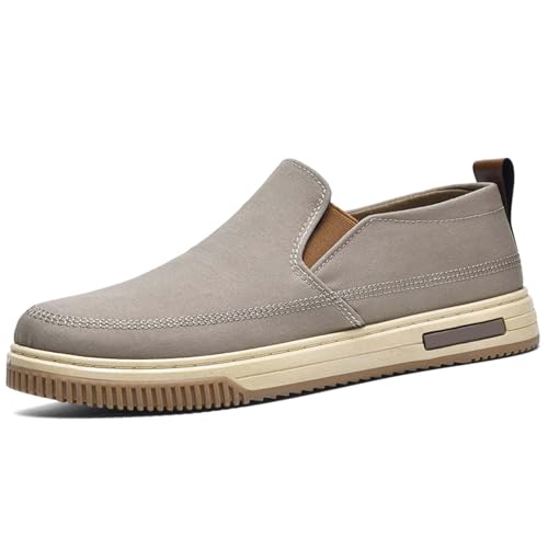 SUPTTING Herren Slipper Bequem Atmungsaktiv, Lässig Urban Stoffschuh mit Flacher Sohle, Freizeitschuh mit Elastischen Einsätzen, Leinenschuh für Sommer Stadtbummel SUPTTING Herren Slipper Bequem Atmungsaktiv, Lässig Urban Stoffschuh mit Flacher Sohle, Freizeitschuh mit Elastischen Einsätzen, Leinenschuh für Sommer Stadtbummel von SUPTTING