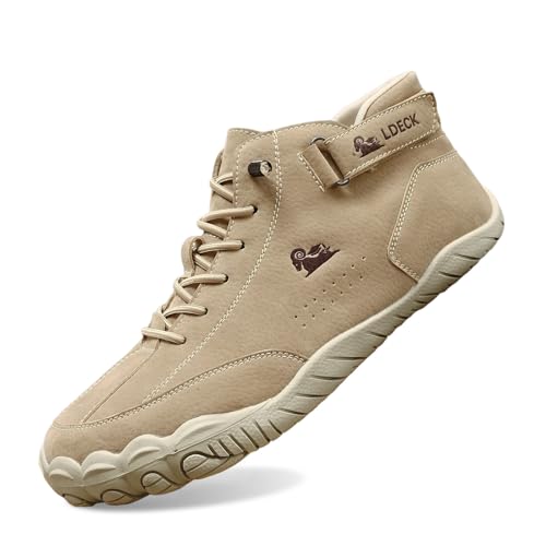 SUPTTING Herren Sneaker High-Top Wildleder Schnürung rutschfeste Gummisohle LDECK Markenlogo Freizeitschuhe Sportschuhe Walkingschuhe Leichte Turnschuhe Outdoor Schuhe Wanderschuhe Schuhe von SUPTTING