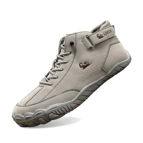 SUPTTING Herren Sneaker High-Top Wildleder Schnürung rutschfeste Gummisohle LDECK Markenlogo Freizeitschuhe Sportschuhe Walkingschuhe Leichte Turnschuhe Outdoor Schuhe Wanderschuhe Schuhe von SUPTTING