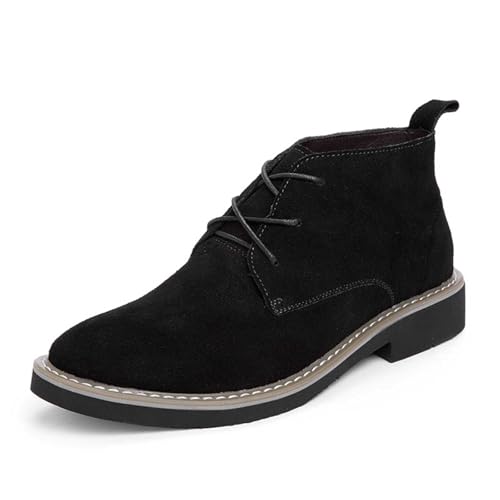 SUPTTING Herren Stiefelette Robust Stilvoll Schuh Rutschfeste Sohle Elastikeinsatz Boot Casual Modern Veloursleder-Optik Zugschlaufe Chelsea-Boot Herbst für Stadtbummel von SUPTTING