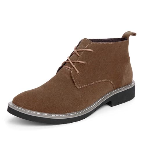 SUPTTING Herren Stiefelette Robust Stilvoll Schuh Rutschfeste Sohle Elastikeinsatz Boot Casual Modern Veloursleder-Optik Zugschlaufe Chelsea-Boot Herbst für Stadtbummel von SUPTTING