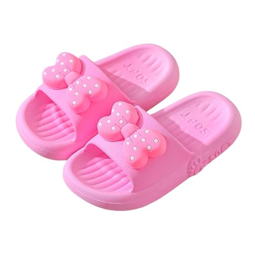 SUPTTING Kinder Pantoffeln mit Schleife Badelatschen Rutschfeste Sohle Leicht Bequem Hausschuhe Duschschuhe Einteiler Struktur Weich Strandschuhe Badeschuhe für Strand Schwimmbad Garten Freizeit von SUPTTING