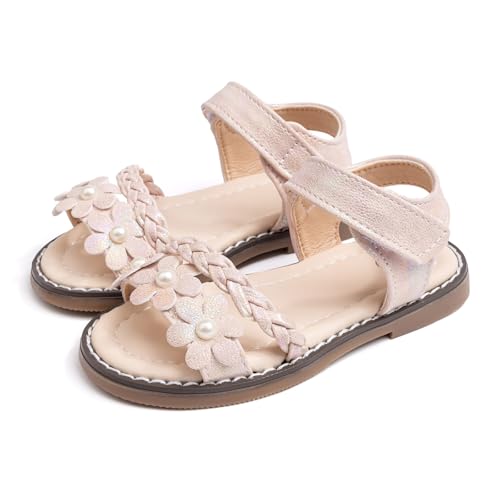 SUPTTING Mädchen Sandalen Blumenverzierung Perlenbesatz Geflochtenes Weiche Sohle Sommerschuhe Kindersandalen Strandschuhe Freizeitschuhe Prinzessinnenschuhe Elegant Bequem für Strand Freizeit SUPTTING Mädchen Sandalen Blumenverzierung Perlenbesatz Geflochtenes Weiche Sohle Sommerschuhe Kindersandalen Strandschuhe Freizeitschuhe Prinzessinnenschuhe Elegant Bequem für Strand Freizeit von SUPTTING