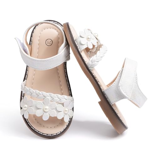 SUPTTING Mädchen Sandalen Blumenverzierung Perlenbesatz Geflochtenes Weiche Sohle Sommerschuhe Kindersandalen Strandschuhe Freizeitschuhe Prinzessinnenschuhe Elegant Bequem für Strand Freizeit SUPTTING Mädchen Sandalen Blumenverzierung Perlenbesatz Geflochtenes Weiche Sohle Sommerschuhe Kindersandalen Strandschuhe Freizeitschuhe Prinzessinnenschuhe Elegant Bequem für Strand Freizeit von SUPTTING