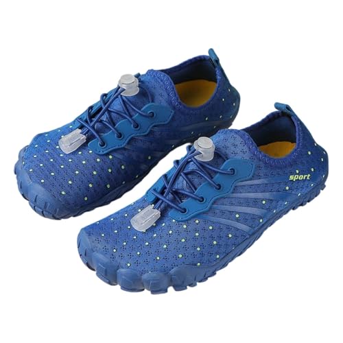 SUPTTING Sommer Kinder Wasserschuhe Rutschfest Schnelltrocknend Barfußschuhe Verstellbarer Verschluss Flexible Gummisohle Strandschuhe Sportlich Funktional Mesh-Einsätze Schwimmschuhe für Strand von SUPTTING