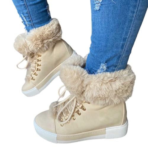 SUPTTING Winter Damen Sneaker Warm Gefüttert Plateauschuh Plateausohle, Schnürung Stiefelette Streetwear Modern Freizeitschuh für Stadtspaziergang SUPTTING Winter Damen Sneaker Warm Gefüttert Plateauschuh Plateausohle, Schnürung Stiefelette Streetwear Modern Freizeitschuh für Stadtspaziergang von SUPTTING