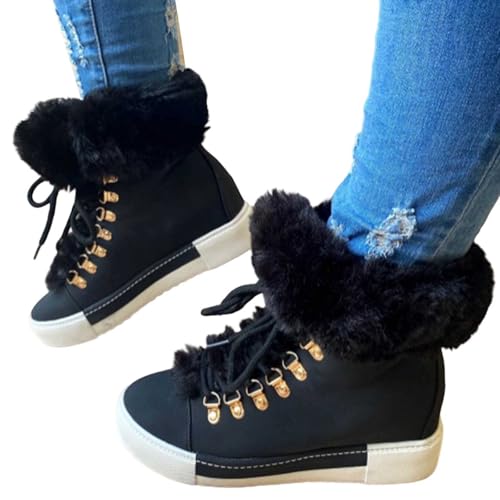 SUPTTING Winter Damen Sneaker Warm Gefüttert Plateauschuh Plateausohle, Schnürung Stiefelette Streetwear Modern Freizeitschuh für Stadtspaziergang SUPTTING Winter Damen Sneaker Warm Gefüttert Plateauschuh Plateausohle, Schnürung Stiefelette Streetwear Modern Freizeitschuh für Stadtspaziergang von SUPTTING