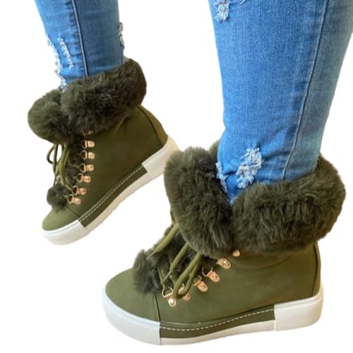 SUPTTING Winter Damen Sneaker Warm Gefüttert Plateauschuh Plateausohle, Schnürung Stiefelette Streetwear Modern Freizeitschuh für Stadtspaziergang SUPTTING Winter Damen Sneaker Warm Gefüttert Plateauschuh Plateausohle, Schnürung Stiefelette Streetwear Modern Freizeitschuh für Stadtspaziergang von SUPTTING