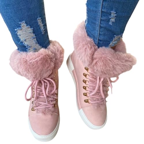 SUPTTING Winter Damen Sneaker Warm Gefüttert Plateauschuh Plateausohle, Schnürung Stiefelette Streetwear Modern Freizeitschuh für Stadtspaziergang SUPTTING Winter Damen Sneaker Warm Gefüttert Plateauschuh Plateausohle, Schnürung Stiefelette Streetwear Modern Freizeitschuh für Stadtspaziergang von SUPTTING