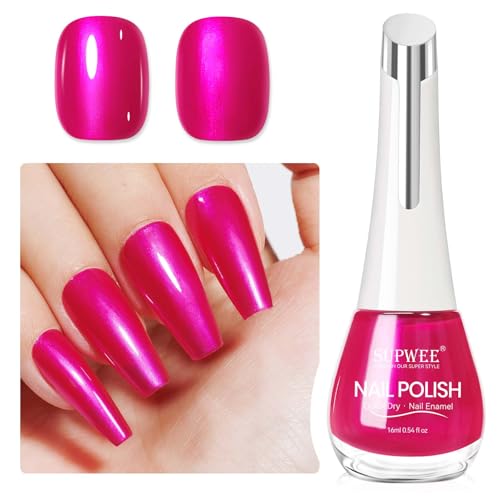 SUPWEE Aurora Nagellack Mit glänzendem Glanz, 16ML Oil Based Nail Polish Gel Langanhaltender schnelltrocknender Nagellack Ohne UV Lampe DIY Nail Art Maniküre von SUPWEE