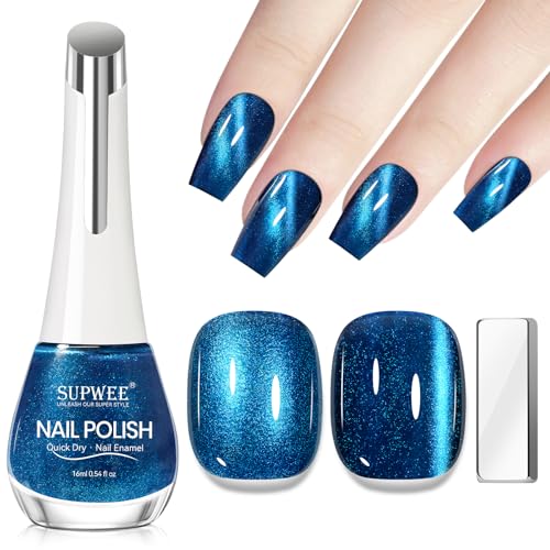SUPWEE Cat Eye Nagellack Schnelltrocknend, 16ML Quick-Drying Magnetischer Nagellack Ohne UV Katzenauge-Gellack mit Magnet Holografischer Glitzer Nail Polish für DIY Salon 029 SUPWEE Cat Eye Nagellack Schnelltrocknend, 16ML Quick-Drying Magnetischer Nagellack Ohne UV Katzenauge-Gellack mit Magnet Holografischer Glitzer Nail Polish für DIY Salon 029 von SUPWEE