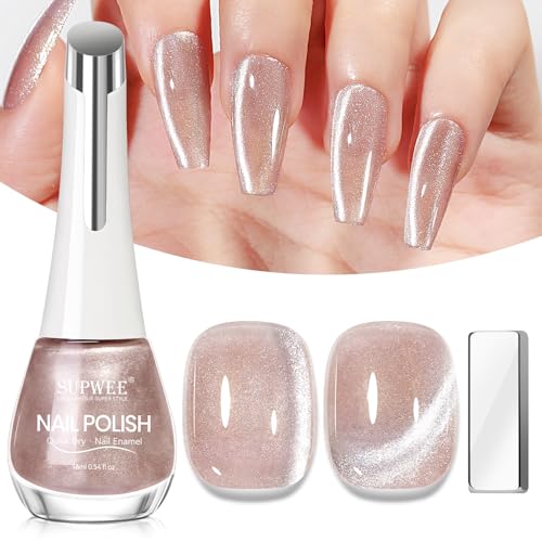 SUPWEE Cat Eye Nagellack mit Magnet - 16ML Schnelltrocknend Cat Magnetisch Nail Polish Holografisch Glitzer Katzenauge Magnetischer Nagellack DIY Salon Ohne UV Lampe SUPWEE Cat Eye Nagellack mit Magnet - 16ML Schnelltrocknend Cat Magnetisch Nail Polish Holografisch Glitzer Katzenauge Magnetischer Nagellack DIY Salon Ohne UV Lampe von SUPWEE