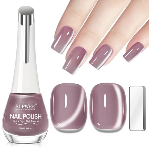 SUPWEE Cat Magnetisch Nagellack - 16ML Glas Schnelltrocknend Cat Eye Nagellack mit Magnet Holographic Glitzer Magnetischer Katzenauge Oil Based Nail Polish Ohne UV Lampe Home DIY Nail Art 026 SUPWEE Cat Magnetisch Nagellack - 16ML Glas Schnelltrocknend Cat Eye Nagellack mit Magnet Holographic Glitzer Magnetischer Katzenauge Oil Based Nail Polish Ohne UV Lampe Home DIY Nail Art 026 von SUPWEE