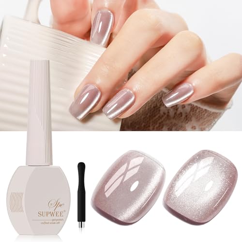 SUPWEE Gel Nagellack mit Magent, Rosa Cat Eye Gel Holografischer Glitzer Katzenaugen Nail Manicure Polish Soak Off Nail Art Manicure Salon SUPWEE Gel Nagellack mit Magent, Rosa Cat Eye Gel Holografischer Glitzer Katzenaugen Nail Manicure Polish Soak Off Nail Art Manicure Salon von SUPWEE