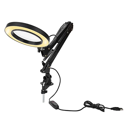 Klemmhalterung LED-Vergrößerungslampe Salon 5X Vergrößerungslampe Eyeliner Maniküre Tattoo Schönheitslicht USB-Clip-on-Vergrößerungslampe von SUPYINI