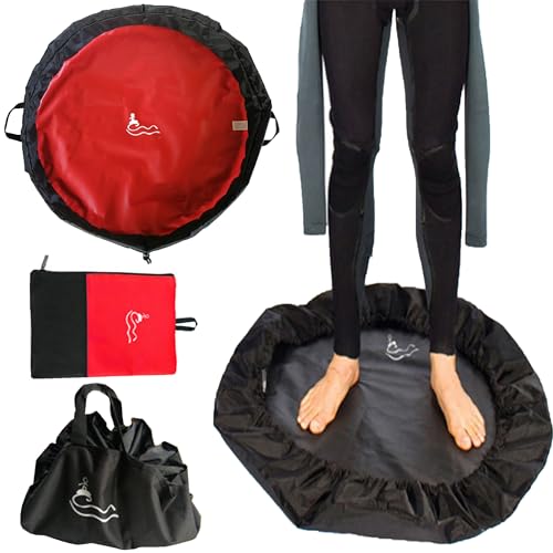 SUQ Wasserdicht Wechselmatte Neoprenanzug, Neoprenanzug-Wickelunterlage, Wetsuit Strand Wickelunterlage, Wasserdichter Neoprenanzug-Wechselsack für Frauen, 2 In 1 Change Mat Surf, Surfer (Rot) von SUQ