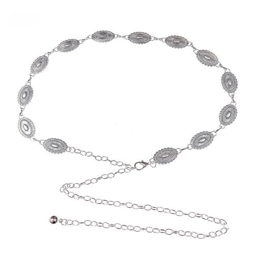 SURALIN 1 STÜCK Damen Taillenkette, Boho Gürtel, Verstellbare Bauchkette Taillenkette, Verstellbarer ovaler Gänseblümchengürtel von SURALIN