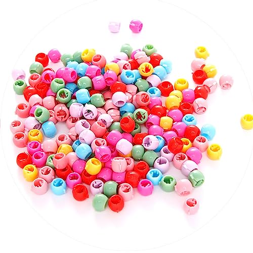 SURALIN 100 Stück Mini Haar Klammer, Haarperlen zum Klipsen, Perle Haar Nadeln Kunststoff, Regenbogen Perlen Clip Haarkrallen Haarschmuck Kinder Haarschmuck von SURALIN