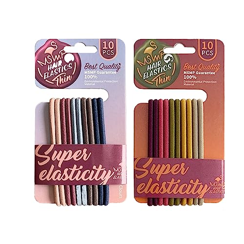 SURALIN 20PCS Elastische Haargummis Mädchen,Haargummi in Bonbonfarbe Haargummi Damen Geflochtener Keine Pull oder Beschädigung Pferdeschwanz Halter von SURALIN