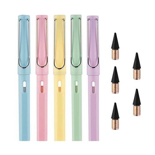 SURALIN 5er-Pack Tintenlose Bleistifte Langlebiger Magic Pencil Pencil Set Unbegrenzte Bleistifte infinity pencil,Mit 5 Auswechselbaren Spitzen SURALIN 5er-Pack Tintenlose Bleistifte Langlebiger Magic Pencil Pencil Set Unbegrenzte Bleistifte infinity pencil,Mit 5 Auswechselbaren Spitzen von SURALIN