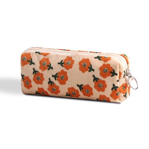 SURBEAV Federmäppchen, Federmäppchen, Büro, Uni, Schule, Aufbewahrungstasche, Organizer, Make-up-Tasche, Kosmetiktasche, ästhetische Blume, niedliches Federmäppchen für Mädchen, Jungen, Kinder von SURBEAV