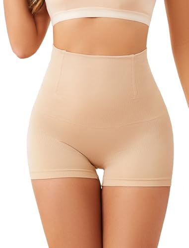 SURE YOU LIKE Bauchweg Unterhose Damen Figurenformend Miederpants Miederhose Shapewear Hohe Taille Butt Lifter Body Shaper,Beige 1 pcs,3XL=EU44-46 von SURE YOU LIKE