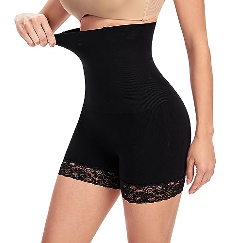 SURE YOU LIKE Bauchweg Unterhose Damen Miederhose Tummy Control Body Shaper Shapewear Butt Lift Bauchweg Hose Slip Po Push Up Butt Lifter Leggings，07 Schwarz,1pcs,M/L=EU 34-36 von SURE YOU LIKE