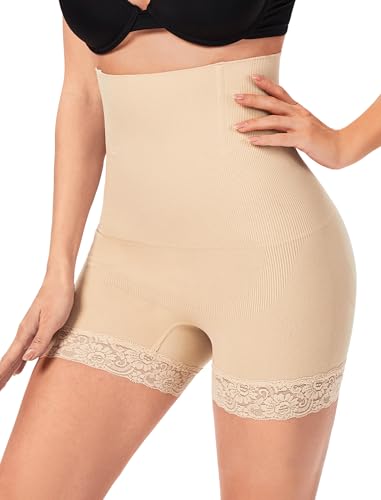 SURE YOU LIKE Bauchweg Unterhose Damen Miederhose Tummy Control Body Shaper Shapewear Butt Lift Bauchweg Hose Slip Po Push Up Butt Lifter Leggings，Beige,1pcs,M/L=EU 34-36 von SURE YOU LIKE