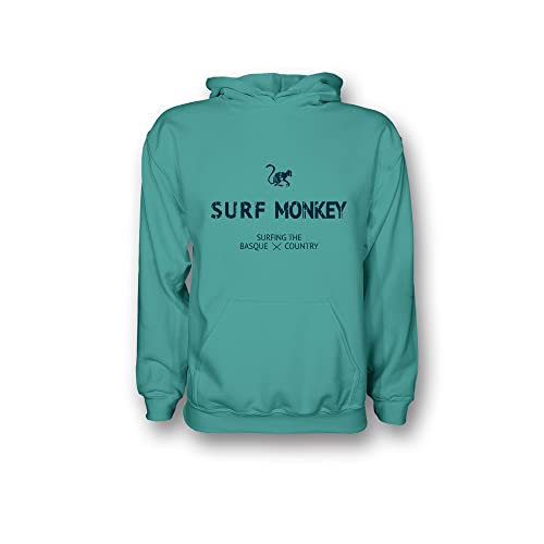SURF MONKEY Hoodie Bio-Kapuzenpullover für Herren/Damen, Bio-Baumwolle, Apfelgrün, M von Surf Monkey