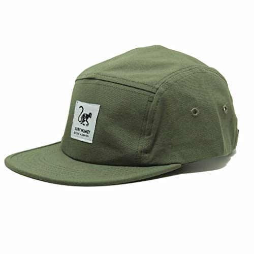 SURF MONKEY Verstellbare Strapback Cap - Klassische Jockey Cap - Baseballmütze für Herren/Damen 5-Panel Cap, grün, One size von Surf Monkey