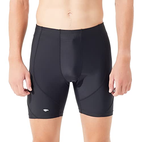 SURFEASY Herren Jammers Badeanzug Schwimmen Schwimmhose Badehose Eco Endurance+ Pro Mid Length Shorts Swim Trunks wettkampfhose Herren (Schwarz,L) von SURFEASY